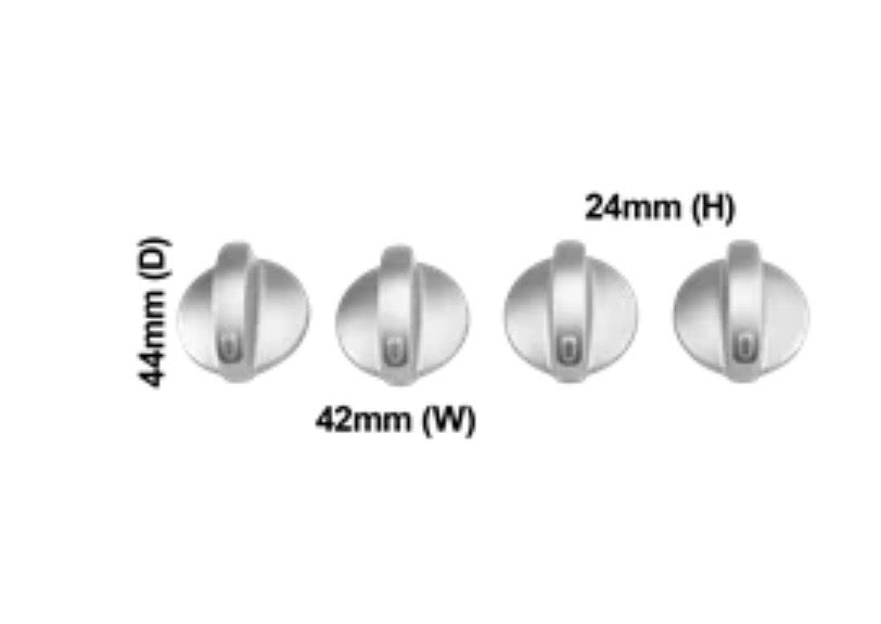 4055981726 WESTINGHOUSE OVEN/COOKTOP KNOB-SILVER(4 PACK) stainless steel