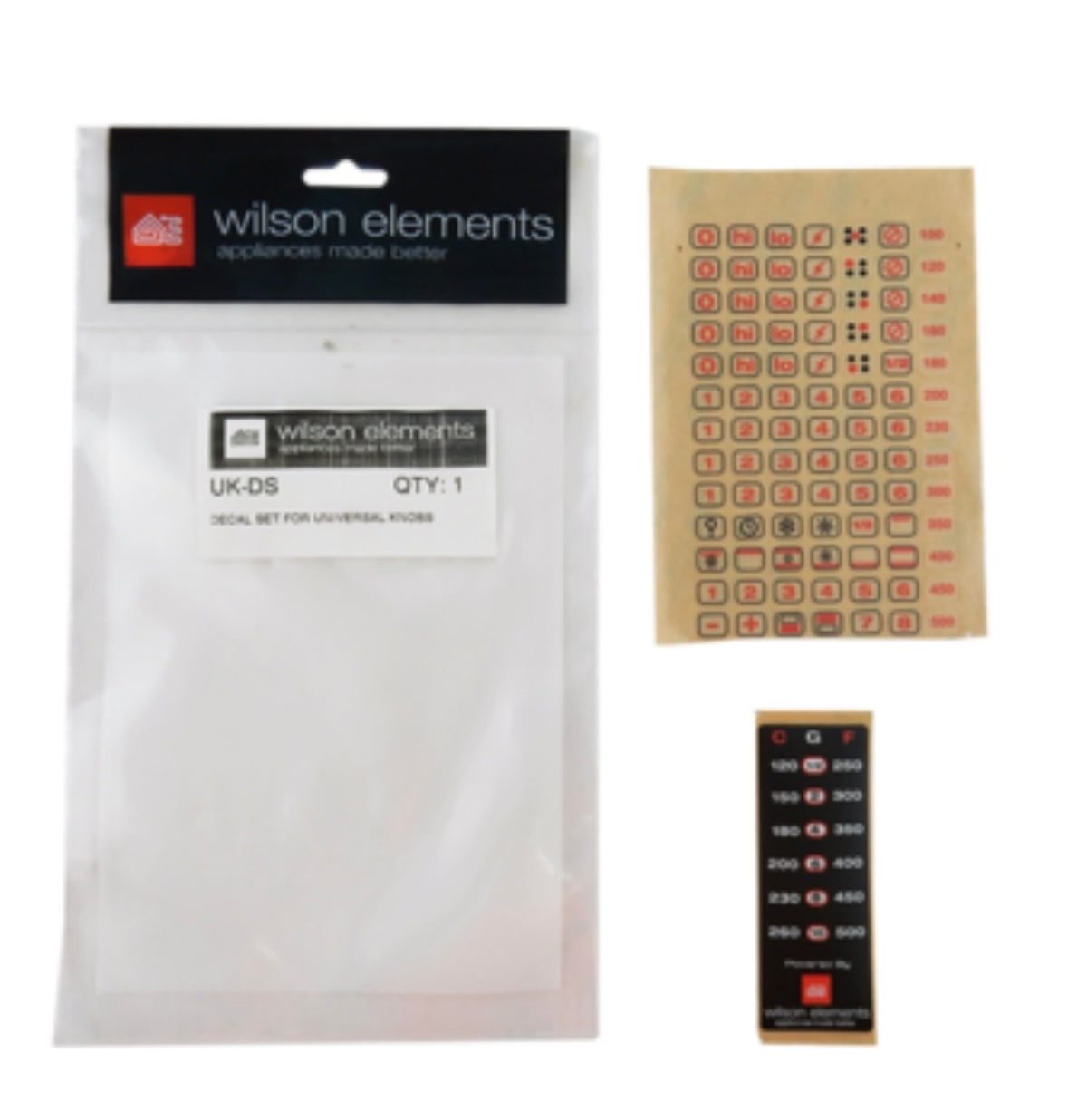 4055994901 UK-DS UNIVERSAL COOKTOP KNOB DECAL SET