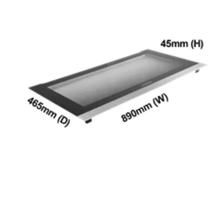 140173324025 WESTINGHOUSE OVEN DOOR OUTER GLASS PANEL with brackets (90/900 cm/mm ovens )