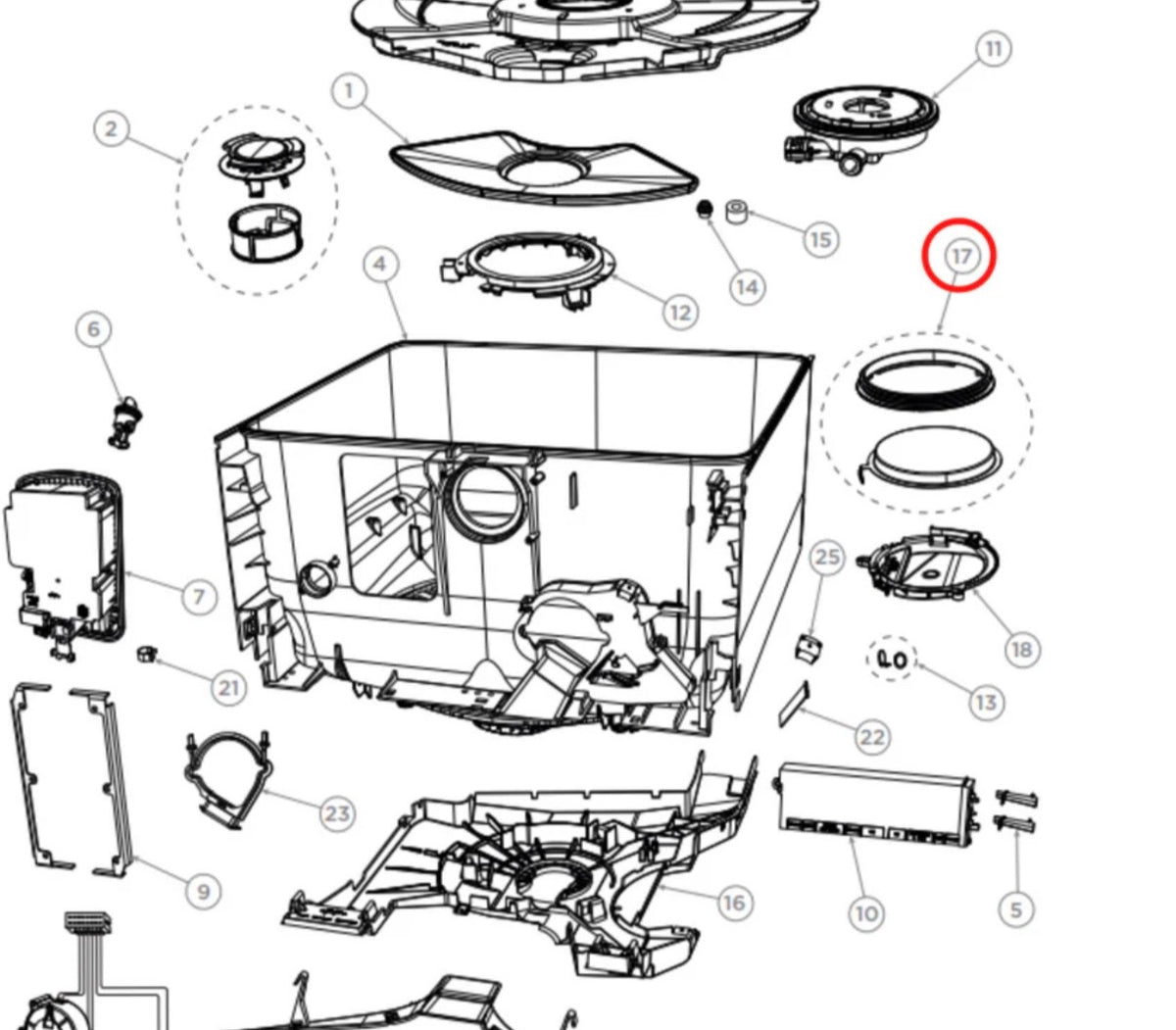 514230 FISHER & PAYKEL DISHDRAWER HEATER ELEMENT SEAL-DD60 (510923)