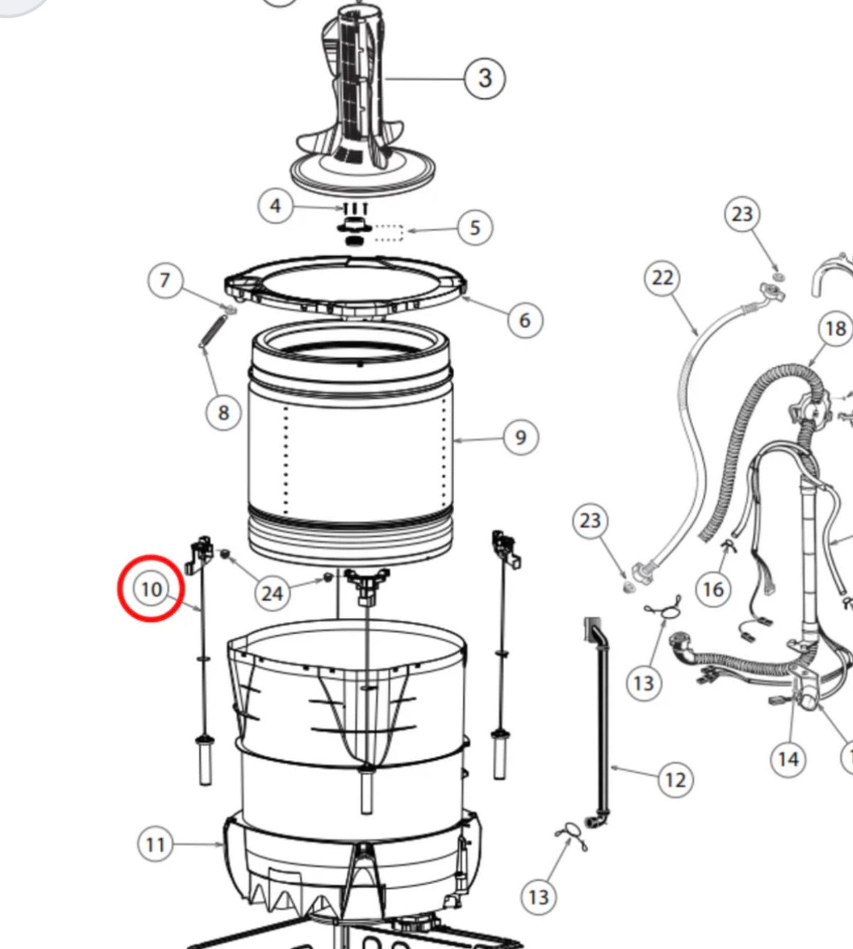 430055P FISHER & PAYKEL TL WASHER SUSPENSION KIT (QTY 4 PACK) Cima kit
