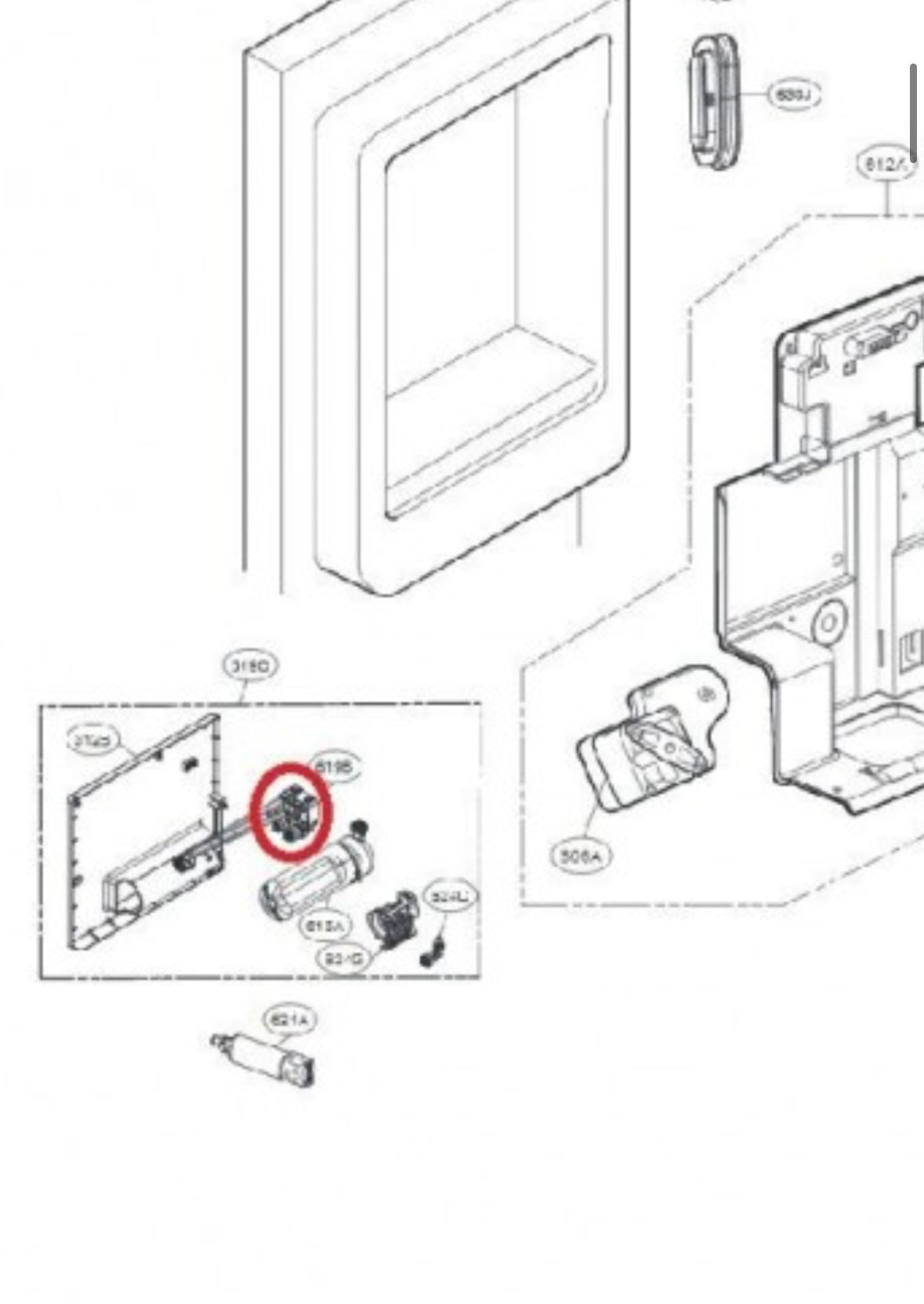 LG MJX62831302 Water Valve