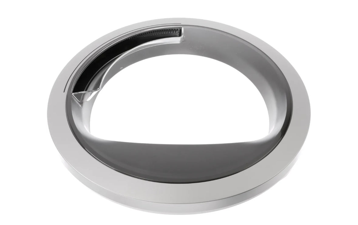 11028744 Bosch Dryer Window Door Assembly with Latch/hook and hinge Silver Dark Grey - Series 4 Tumble dryer