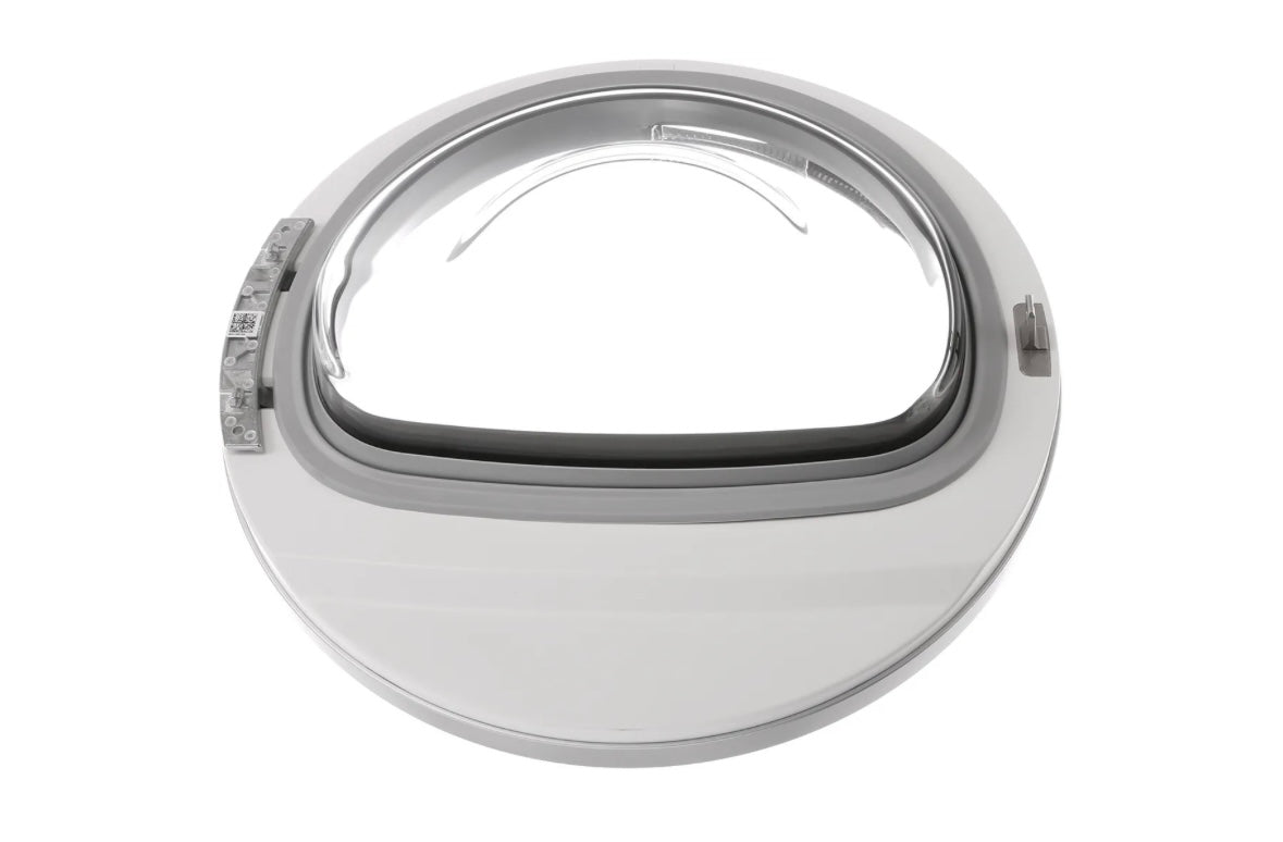 11028744 Bosch Dryer Window Door Assembly with Latch/hook and hinge Silver Dark Grey - Series 4 Tumble dryer