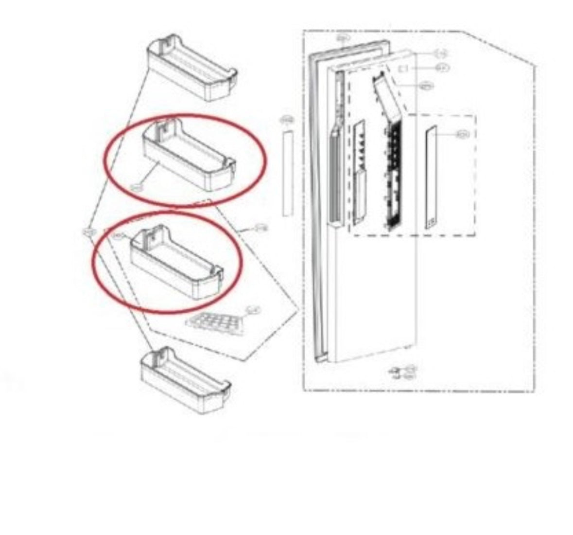 LG MAN63908801 Fridge Freezer Door Basket/Shelf
