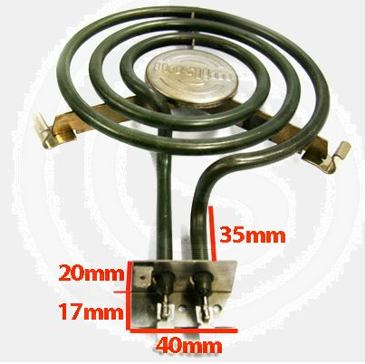 Westinghouse 446175 Cooktop 130Mm Element 1100W -ELEMENT HOT PLATE COILED 1100W 130MM