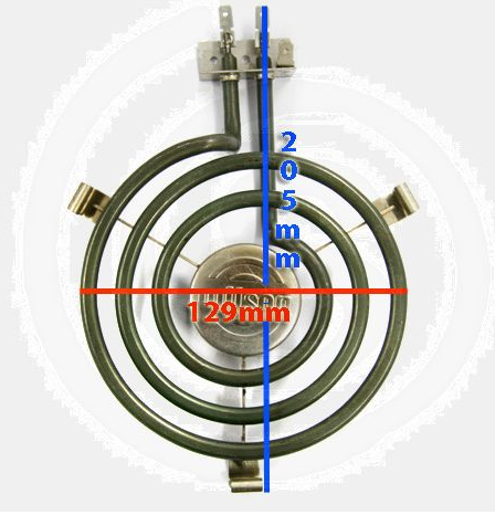 Westinghouse 446175 Cooktop 130Mm Element 1100W -ELEMENT HOT PLATE COILED 1100W 130MM