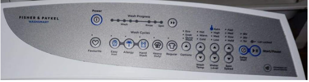 Fisher &amp; Paykel 429768 TL Washer Touch Panel