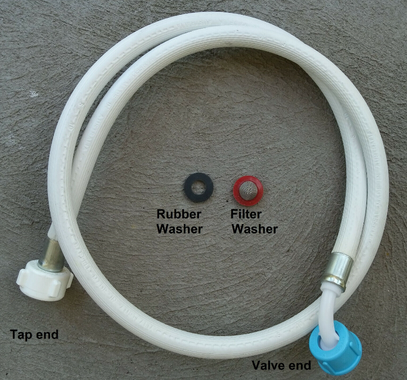 Kleenmaid 202800B Speed Queen Tl Washer Cold Inlet Hose 1.2Mt-Blue-Aus &amp; Usa Ends