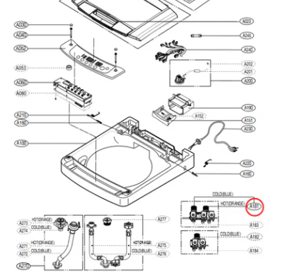 LG AJU35683606 Tl Washing Machine Inlet Valve-Wf-T8582