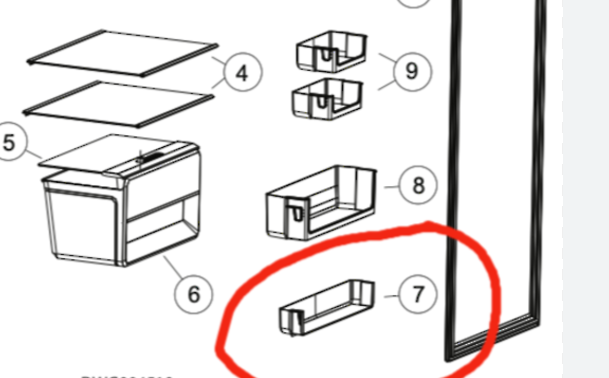 Haier HR05X01173 Haier Fridge Door Shelf Bottom-Hrf220Tw, Hrf220Ts