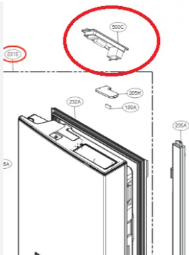 LG ABQ72940011 Fridge Pcb Case-Gf-5D712Sl Gf-5D906Sl Gf-5L712