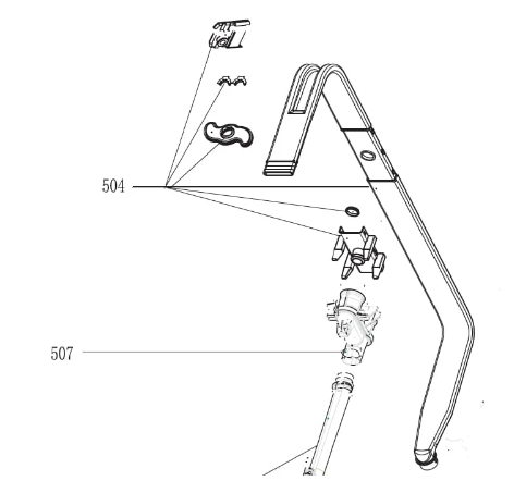 DAU1590942 DELONGHI DISHWASHER INNER PIPE- DEDW645S/DEDW645W