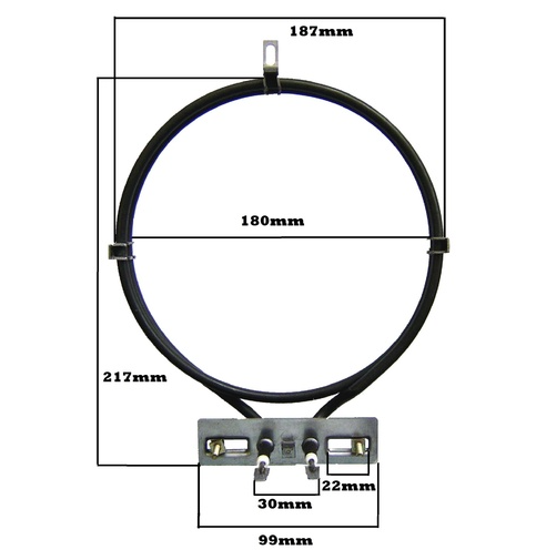 FE-07 Oven ELEMENT 2.5KW EURO SMEG &amp; BLANCO 2500W