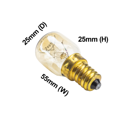 Light E-14 SES 25W Globe halogen for ovens and fridges