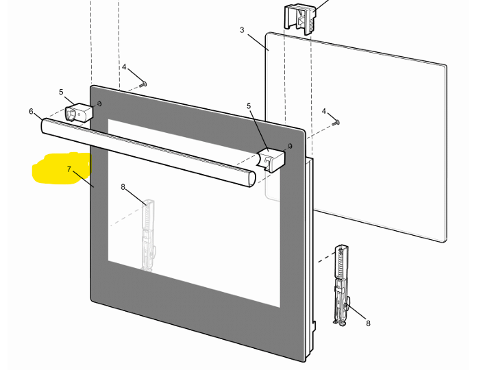 140101234015 CHEF Oven Panel Assembly Outer Door glass - CFG503WBNG