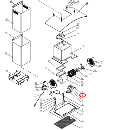 4055585501 Chef, Westinghouse Rangehood 5 Button Push Switch - E610033, RS60045