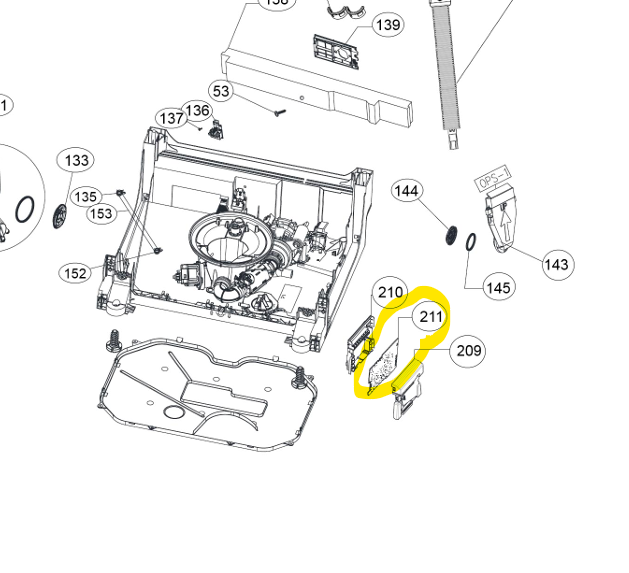 4055902235 WESTINGHOUSE/ELECTROLUX DISHWASHER MAIN PCB - REPLACES 22132253