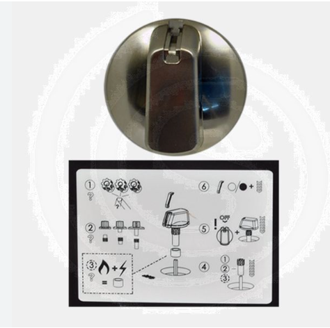 UK-55S1(4055986832) KNOB 55MM UNI SINGLE STAINLESS - DSK963SNG/1