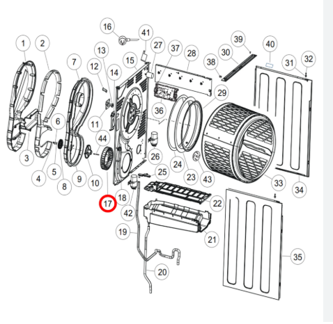 H0180200471 FISHER &amp; PAYKEL DRYER FAN BLADE  - DH8060P3 (93281-A)