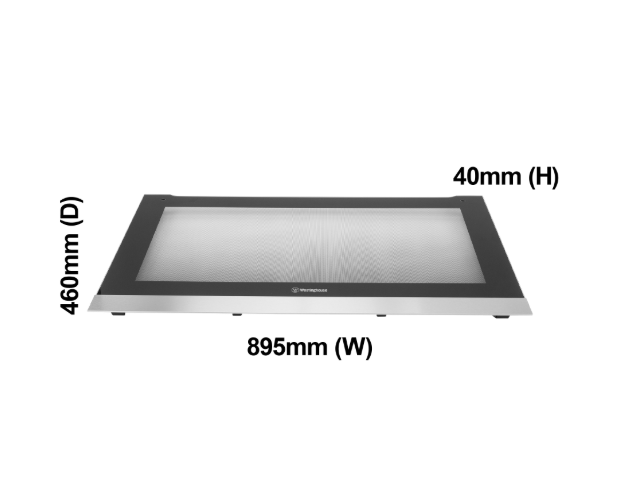 140173324017 Westinghouse Oven outer glass Pnl Ov Dr Out Ass W/h Bi Pyro