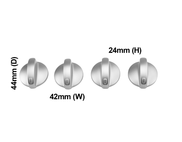 4055981726 WESTINGHOUSE OVEN/COOKTOP KNOB-SILVER(4 PACK) PON667S*04