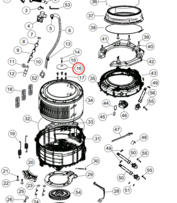 Fisher &amp; Paykel H0020201869 Haier Fl Washer Drum Rear Cover