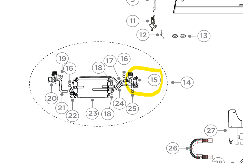 Fisher &amp; Paykel H0034001119A Valve Inlet Cold