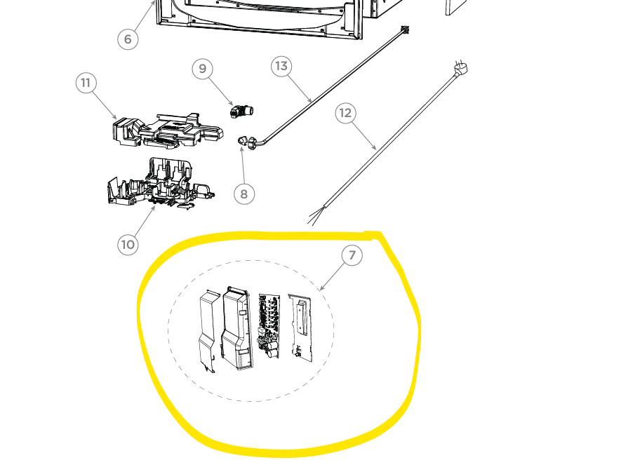 Fisher &amp; Paykel 510690P(519326P) Dishdrawer Kit Main Control Board-Dd60Sctw9/Dd60Sax9