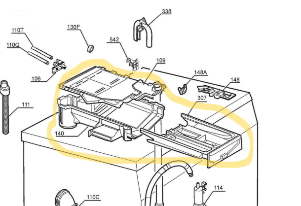 Electrolux 1325942447(132594244) Dispenser &amp; Conveyer Comp