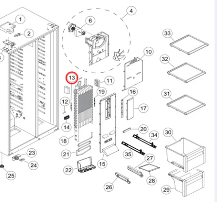 Haier H0060401763B fisher &amp; Paykel Harness Defrost