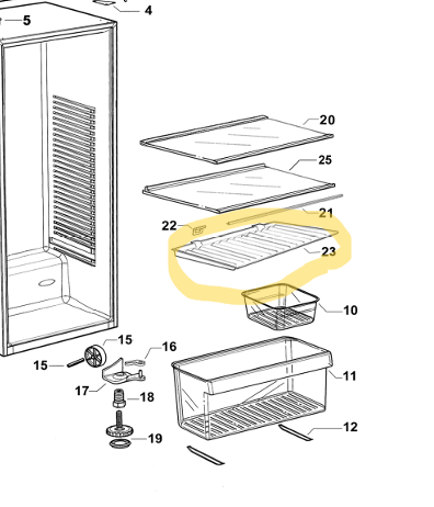 Fisher &amp; Paykel 884206 Fridge Humid Control Lid 635/680