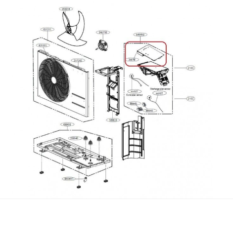 LG EBR83953803 Air Conditioner Main PCB Outdoor