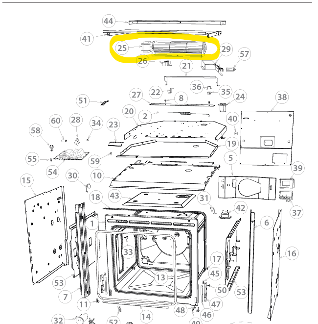 Fisher &amp; Paykel 551386 Fan Cooling Keli 300Mm 55W