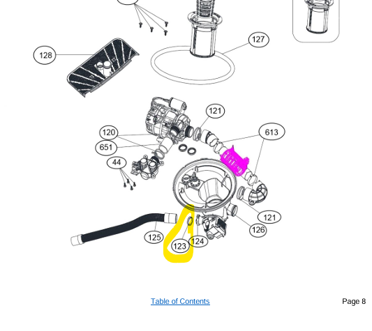 Westinghouse 42008732(4055790549) DISHWASHER NON RETURN VALVE-WSF/WSU SERIES Dishwasher Non Return Valve