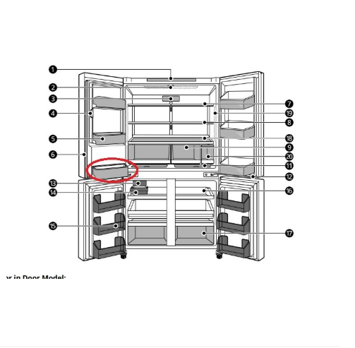 LG AAP74271341 Fridge Door Bottom Shelf Left Door