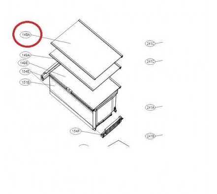 LG AHT74554006 Fridge Freezer Shelf
