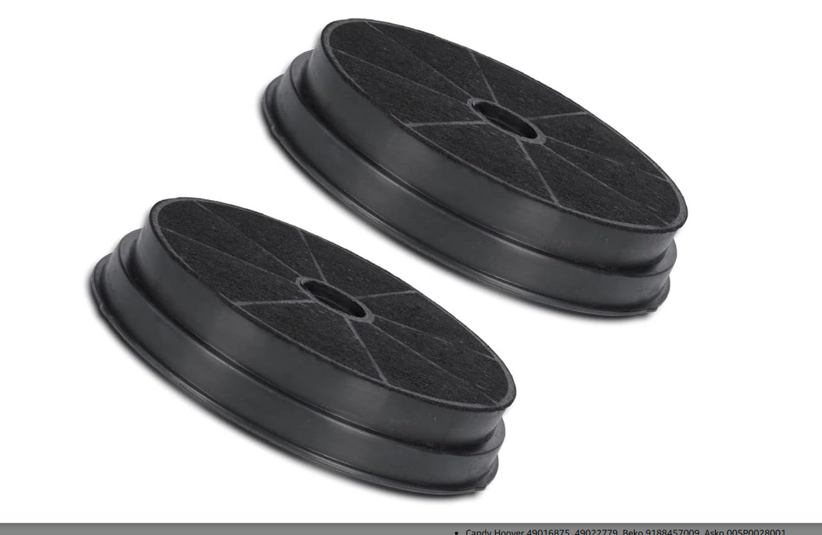 Beko 9199001580 Charcoal Filters Rangehood Spare Part 190mm dia / 180mm inside