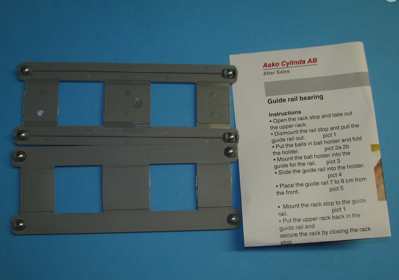 Asko 428814 Dishwasher Guide Rail Ball Bearing Kit