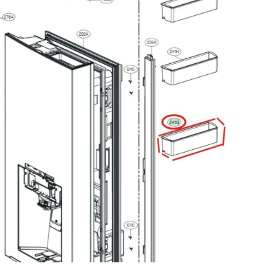 LG AAP74271303(AAP74271323) Fridge Freezer Door Shelf