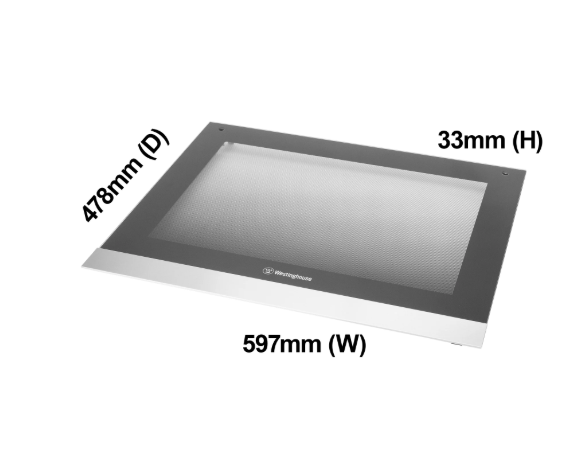 Westinghouse 140163220035 Oven Door Outer Glass Assy