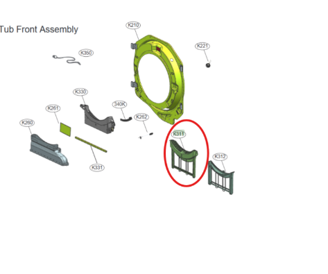 LG ADQ75373205 Dryer Lint Filter Inner
