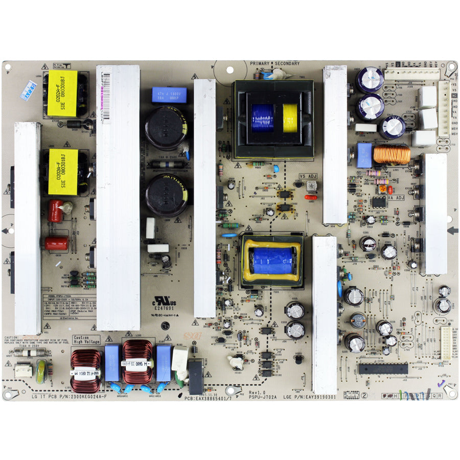 LG EAY39190301 Television 50&quot; Plasma Power Supply PCB-50Pg20D/50Pg60Ur/50Pm4Ma