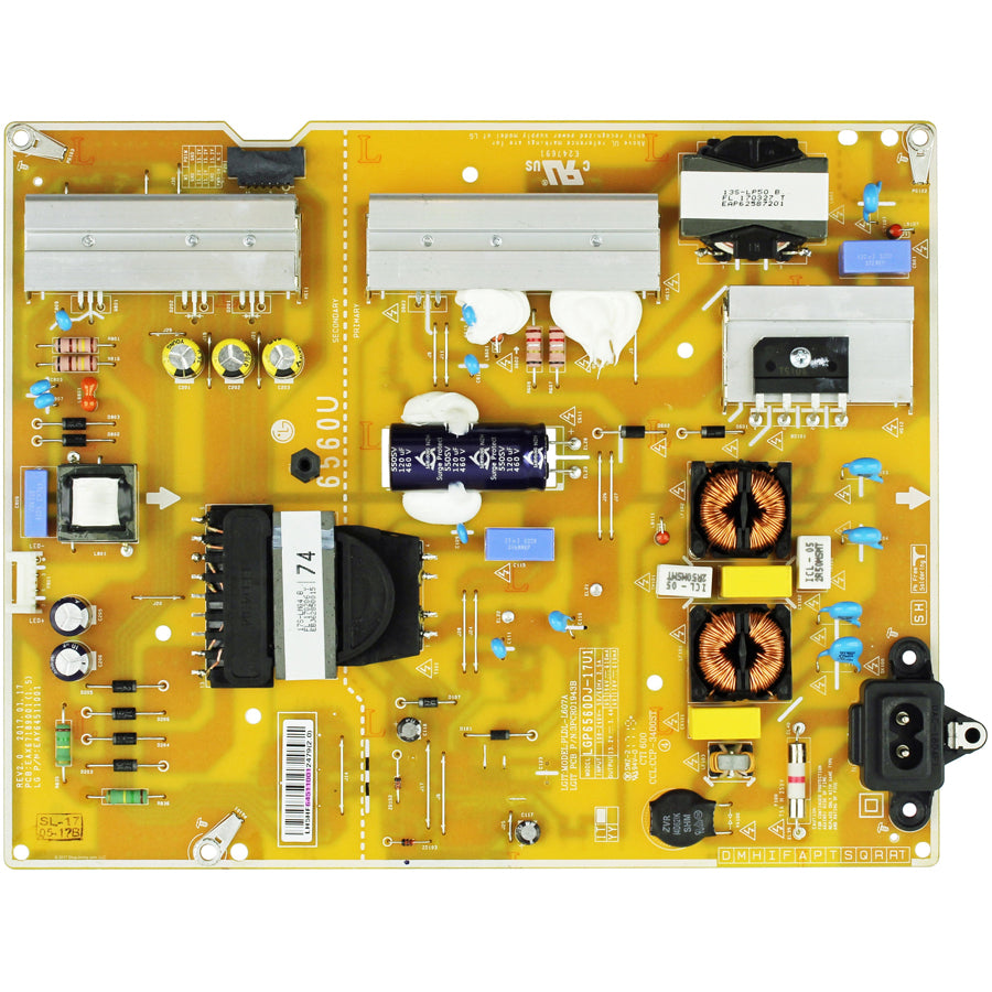 LG EAY64511001 Television Power Supply PCB-60Uj634V, 65Uj634, 65Uk6100